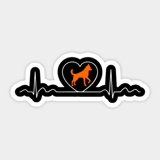 Heartbeat Dog Sticker